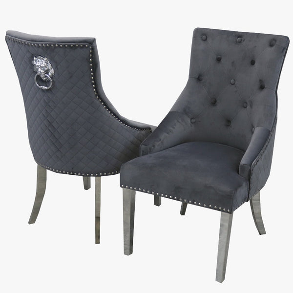 The Bentley, Lion Quilted Knockerback Chair - Discounted Beds & Furniture UK Ltd 